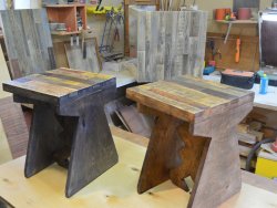 Наши работы - Изготовление столов и стульев из амбарной доски